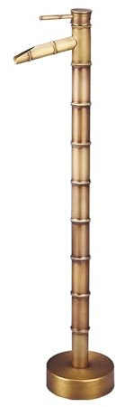 LYUCAYHQ Gartenbrunnen für Außen im Antiken Bambusdesign, Wasserhahnpfosten Komplett aus Kupfer, Wetterfest, Rostfrei und Sonnenbeständig