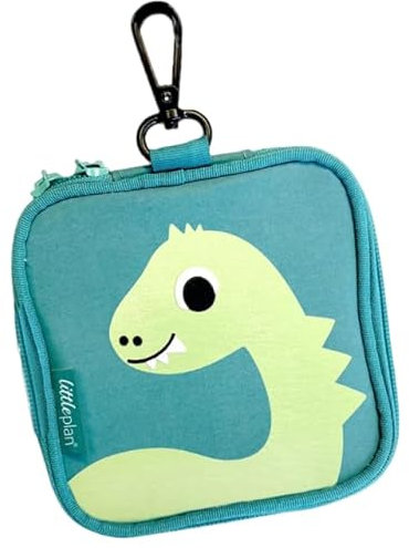 Littleplan littlebag Dino Erste-Hilfe-Tasche für Babys und Kinder, 34 Teile, mit 10 seitigem Notfall Heft
