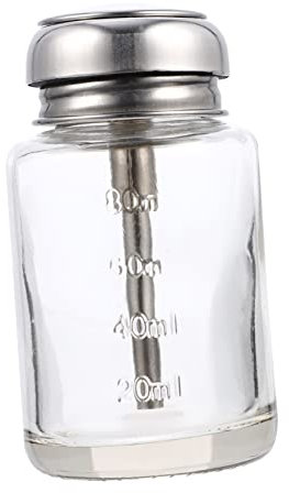 HAKIDZEL Bouteille Vide De Verre 100 ML Flacon Pompe Transparent Pratique pour Stockage Cosmétique Usage Quotidien Femmes Et Filles