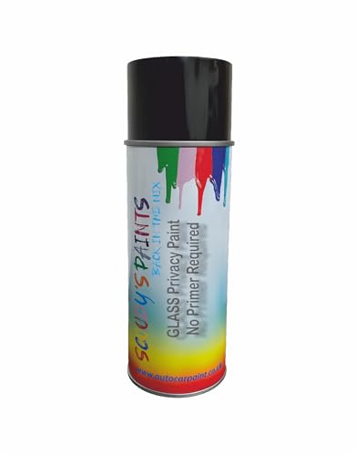 SCOOBYS PAINTS BACK IN THE MIX Security Paint Glass Privacy Window Paint, Quick-Drying High Adhesion Acrylic, No Primer Required, Direct Application, Multiple Colours Available (White)