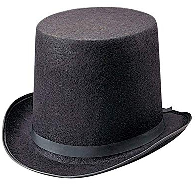 Rhode Island Novelty Deluxe Black Magician Butler Formal Costume Top Hat, One Per Order
