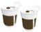 Baci Milano BACAPP.bac 02-2 Tazze con cucchiaini per caffè, in Porcellana, Dimensioni: 97 x 80 mm Marrone