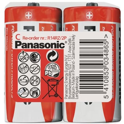 Panasonic Batterie Zinc-Carbon R14/C 2 Stück Tray