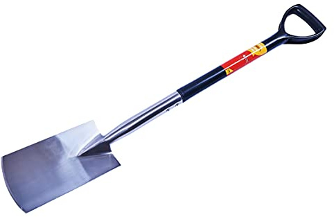 Amtech 24 Border Spade, Stainless Steel Head for Precise Edging, Polypropylene D-Handle, Compact for Tight beds and Paths, Rust-Resistant Finish, 600mm (24)