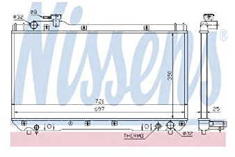 Nissens North America,Inc Radiator - 64706