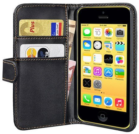 PEDEA Tasche für iPhone 5C, schwarz