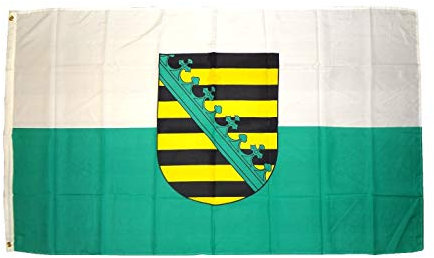 Flagge/Fahne SACHSEN Staatsflagge/Landesflagge/Hissflagge mit Ösen 150x90 cm, sehr gute Qualität