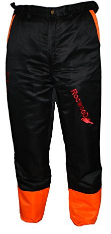 Rocwood Protective Chainsaw Trousers Size=Medium Black/Orange