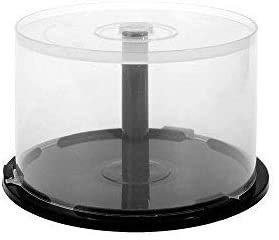 6 x 50 Empty CD DVD Cakebox Storage Tub Plastic Case for DVD CD Bluray Discs Spindle cake box (Holds 300 discs)