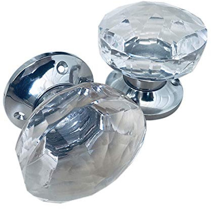 Totally Decor Laura Ashley x 2 Frances Sprung Glass Internal Door Handles.