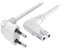 10m Euro Netzkabel C7 Fernseher Stromkabel, Kabel Gewinkelt Netzstecker auf Euro 8 Doppelbuchse Kleingerätekabel für Wireless Boxen, TV, Blu-Ray, Radio, Netzteile Weiss