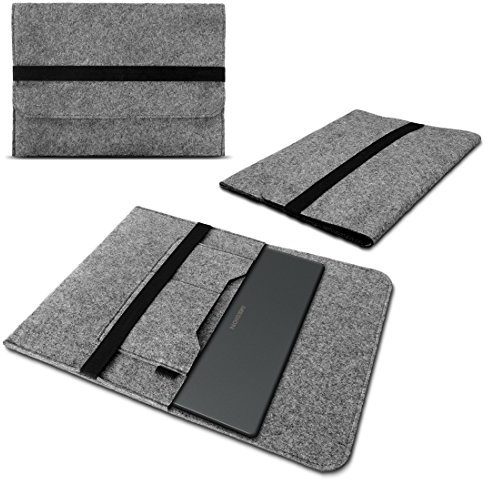 Laptop Schutzhülle kompatibel für Medion Akoya P17601 (MD 63010) Tasche Filz Sleeve Hülle Cover 17.3 Zoll Notebook Case, Farbe:Grau