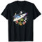Disney Lilo & Stitch On A Surfboard Flower Circle 2002 T-Shirt