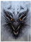 wandmotiv24 Drachen Wandbild aus Acrylglas, Größe 40x30cm, Hochformat, Kopf Drache, Schwarz, Dragons, Fantasy, Bilder zur Motivation, Dekoration Wohnung modern, Acryl, Wanddeko Schlafzimmer M0143