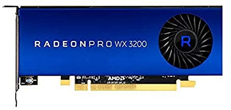 AMD Radeon PRO WX 3200 4 GB GDDR5 Professionelle Grafikkarte – 640 Kerne, 128 Bit, 96 GB/s, PCIe 3.0, 65 W, Einzelsteckplatz, Low Profile (mit Halterungen), 4X Mini-DisplayPort 1.4a (erneuert)