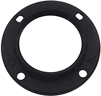 2x E14 Schraubring Kunststoff Ø 44 x 9mm zur Halterung von Lampenschirme an Tisch-, Wand- und Stehleuchten (Schwarz)