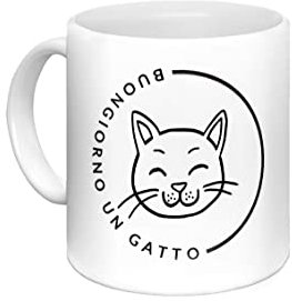 Generico Tazza Mug - Buongiorno un Gatto - Divertente Colazione e Merenda - The e Caffè