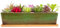 ARTKETTY Vasi per piante grasse in ceramica, 30 cm, moderni, lunghi, rettangolari, con vassoio, per cactus e bonsai, con drenaggio, per interni ed esterni, decorazione per la casa (verde)