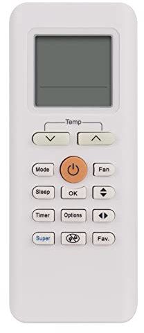 ALLIMITY RG70A-BGEF Reemplazo de Mando a Distancia Aire Acondicionado por MIDEA MA-09NXD0-I MA-12NXD0-I MA-18NXD0-I MA-24NXD0-I RG70A/BGEF RG70C/BGEF RG70C1/BGEF RG70E/BGEF