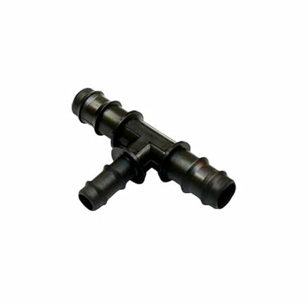 TEE A 90° PORTAGOMMA RIDOTTO IN PLASTICA PER TUBO POLIETILENE 20 mm x 16 mm x 20 mm (30)