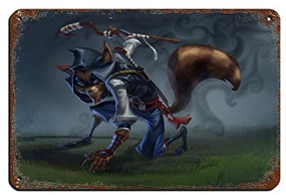RIELLI Sly Cooper Thieves in Time Game 13 Retro-Poster Metall-Blechschild Chic Art Retro Eisen Malerei Bar Menschen Höhle Cafe Familie Garage Poster Wanddekoration 20 x 30 cm