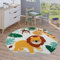Paco Home Kinderteppich Teppich Rund Kinderzimmer Spielteppich Straßenteppich Modern rutschfest Junge Mädchen, Grösse:200 cm Rund, Farbe:Beige 2