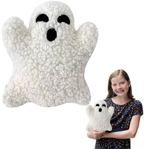 Halloween-Geisterkissen Neue kreative Halloween Niedlich Gruselige Kissen Puppe Halloween-Geister Dekoratives Kissen für Kinder Halloween Geburtstagsgeschenke weiches Bett/Sofa Dekorationen(40cm)
