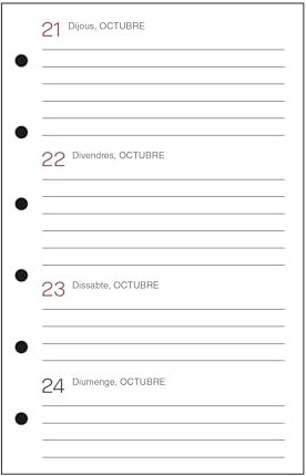 Miquelrius - Umfassender Jahreskalender 2024, Wochenansicht, Größe Caddy 80 x 120 mm, Katalanisch, Portugiesisch und Englisch