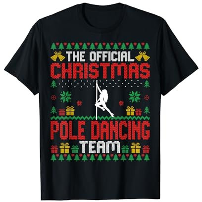 Funny Christmas Pole Dancing Team - Pole Dancer Dance Xmas T-Shirt
