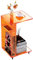 solaround Acryl Beistelltisch, auf feststellbaren Rädern, Acryl Couch Tisch Sofatisch Nachttisch Beistelltisch für Sofa, 35 x 30 x 55 cm (Orange)