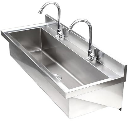 AYHARYLH Lavandino Commerciale Professionale con Rubinetto Lavabo Sospeso Acciaio Inox Lavello da Cucina per Lavabo Commerciale per/Cortile/Garage