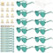 HuaMuDM 36 Stück Jga Brille Team,Herz Sonnenbrille, Party Sonnenbrille Team Bride, Hippie Herzförmige Brille, JGA Partybrillen Bride Herz Brillen,JGA Deko Accessoires