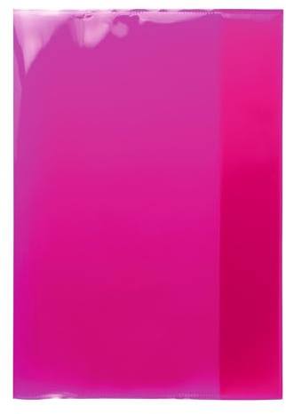 HERMA 19606 Heftumschläge A4 Transparent Pink Rosa, Hefthüllen aus strapazierfähiger, abwischbarer und extra dicker Polypropylen-Folie, durchsichtige Heftschoner Set für Schulhefte, farbig