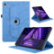 TEDTIKJT Custodia per Lenovo Tab M10 HD (2nd Gen) 10.1 Pollice 2020 TB-X306X Tablet Cover Pelle PU Flip 360°Multi Angolo Ruotabile Supporto Protezione Cover Lenovo Tab M10 HD Gen 2, Blu Albero