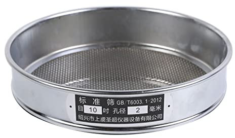 NGCG Stainless Steel Test Sieve 4/10/20/60 Mesh Aperture Lab Standard Test Sieve Economy Test Sieve For Industrial Laboratory Flour Sieve For Baking Fine Mesh Stainless Steel