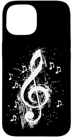 Notenschlüssel T-Shirt Musiker & Musik Violinschlüssel DJ Hülle für iPhone 15