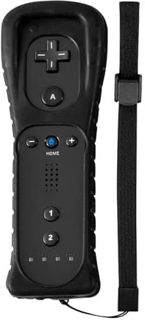 Nizirioo Wii Fernbedienung: Wireless Remote Schwarz, Gamepad Kompatibel Mit Silikonhülle für Wii/WiiU Konsole