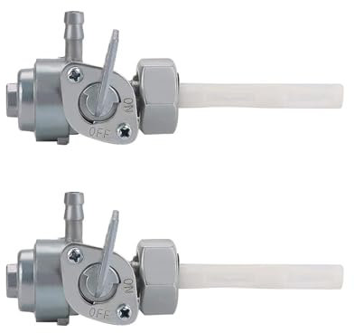 2 piezas de interruptor de grifo de combustible, válvula de interruptor de combustible para tanque de aceite, grifo de combustible para generador de gasolina (M16 x 1,5 mm)