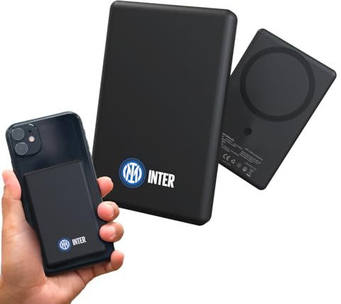 Powerbank Inter Wireless MagSafe Potencia 5000 Mah - Compatible con Apple y Android, Carga Rápida Inalámbrica y vía Cable Type-C - Cable Incluido mAh)