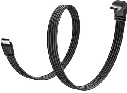 JSADZKJ USB C Cable, 90 Degree Right Angle USB C to USB C Data Transfer CableC Flat USB C Charging Cable for Tablet,Laptop or usb-C Devices11 in/30 cm(Down Angle)