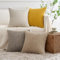 MIULEE 4er Set Kordsamt Kissenbezüge Kissenbezug Dekorative Kissenhülle Moderne Sofakissen Kissen Zierkissen Couchkissen für Sofa Dekokissen Wohnzimmer Schlafzimmer 50x50 cm Braun Gelb Serie