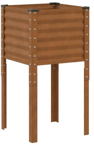 vidaXL Pflanzkübel 45x45x88 cm Wetterfester Stahl, Blumenkübel, Blumenkasten, Outdoor Pflanzkübel, Pflanzgefäß, Pflanzkasten, Pflanzkübel Terrasse