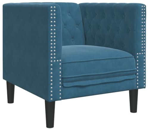 Hommdiy Chesterfield-Sessel,Wohnzimmer Sofa Blau Samt