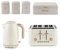 Salter Pebble Kettle, Toaster & Countertop Set – 1.7L Fast Boil Electric Kettle, 4-Slice Toaster, Tea, Coffee & Sugar Canisters and Large Bread Bin, Dry Goods, Carbon Steel, Stone, COMBO-9520