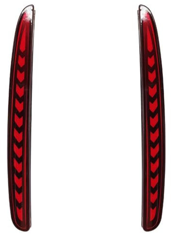 BAKUGO 2 Stück Hintere Stoßfänger Lampe Bremsnebel Licht Dynamischer Reflektor Für Honda Civic Typ R 2016 2017 2018 2019 2020-Model C||Red
