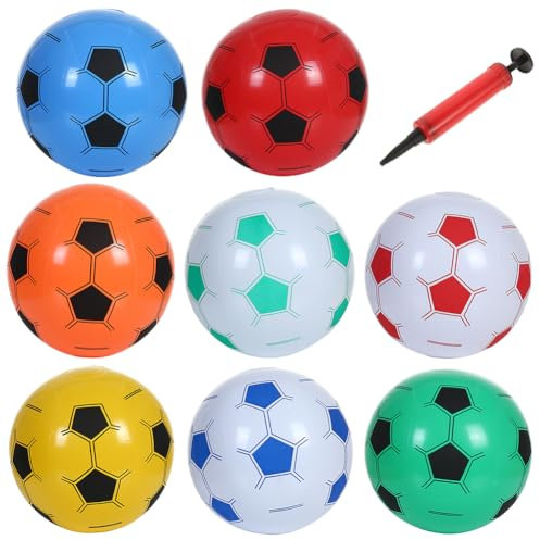 QNUOXEP 8pcs Wasserball Aufblasbar, Bunt Strandball Aufblasbare Wasserbälle,Wasserball Kinder und Erwachsene Sommer-Pool Party Spielzeug, Strand Spielzeug