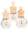 Generisch 3St Leere Flasche des Autoparfüms Parfümzerstäuber nachfüllbar Klare Parfüm-Anhängerflaschen auto car air freshener zarte Aromaflasche dekorative Parfümflasche Glas