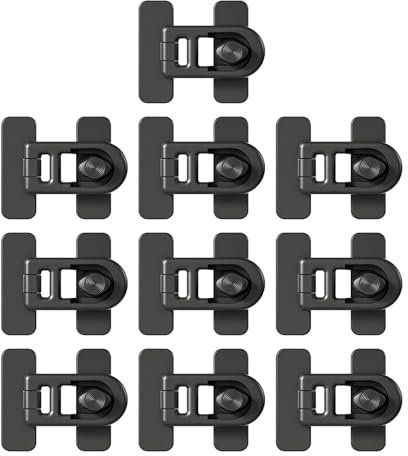 Luwecf Child Lock Set for Kitchen Storage - 10 Units, Black