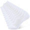 CLOSEMATE 6 Paia Calzini Fantasmini Donna in Cotone Traspiranti Calze Corti Sportive con Antiscivolo in Silicone 6Bianche M