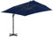 Eleganz Parasol déporté avec mât en aluminium, 3 x 3 cm, bleu azur – Tissu revêtu de PA et aluminium revêtu par pulvérisation pour une protection solaire durable dans le jardin ou sur la terrasse